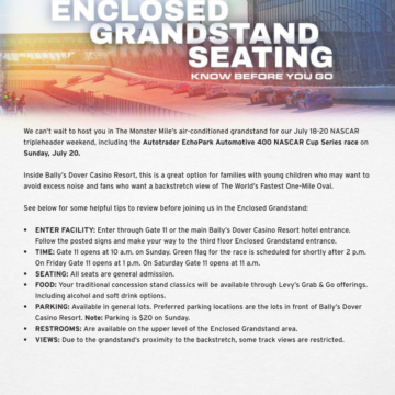 Enclosed Grandstand Guest Info