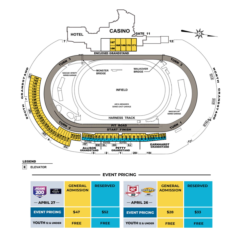 2024 Seating Map/Price Chart (Friday/Saturday)