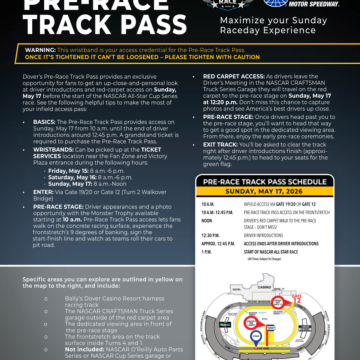 Pre-Race Track Pass Know Before You Go