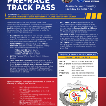 Pre-Race Track Pass Info Sheet
