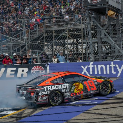 Truex Car Burnout