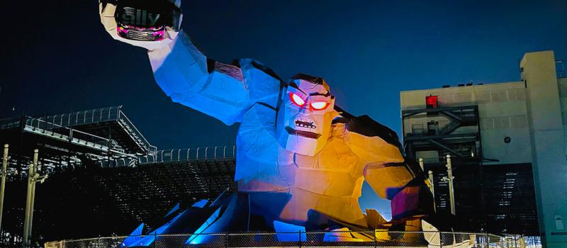 Monster Monument shines bright to support Ukraine, Autism Awareness, American Lung Association Photo