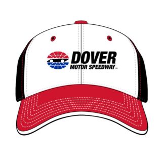 DMS White/Black/Red Mesh Cap Blk